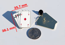 Load image into Gallery viewer, Pin Poker cards Pin for Caps Clothing Enamel Badge Aces card Pin heart diamond