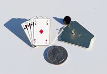 Load image into Gallery viewer, Pin Poker cards Pin for Caps Clothing Enamel Badge Aces card Pin heart diamond