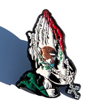 Load image into Gallery viewer, Praying Hands Pin for Caps Clothing Enamel Badge Pin Rosary Mexican Christian