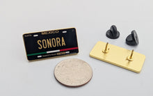 Load image into Gallery viewer, Sonora Car Plate Pin For Caps And Clothing Enamel Badge Pin SON Black Plate Mexico plate Pin Mexican Pin