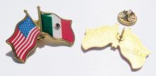 Load image into Gallery viewer, Mexican & USA Flag Pin For Caps And Clothing Enamel Badge Spanish Mexican Latino Hispanic Pin