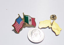 Load image into Gallery viewer, Mexican & USA Flag Pin For Caps And Clothing Enamel Badge Spanish Mexican Latino Hispanic Pin