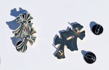Load image into Gallery viewer, Gold Cross Pin for Caps Clothing Enamel Badge double crosses Pin For Caps And Clothing Enamel Badge Religious Christian Catholic faith