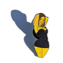Load image into Gallery viewer, Lady Pin For Caps Clothing Enamel Badge Black Mini Dress Woman Pin