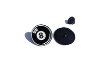 Load image into Gallery viewer, Black 8 eight Pool Pin For Caps And Clothing Enamel Badge Brooches backpack Embellishments #8 pool dice pin
