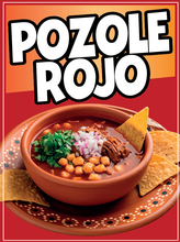 Load image into Gallery viewer, Pozole Rojo Decal Window Sticker Mexican Food Truck Sign Concession Vinyl Restaurant Comida Mexicana