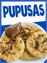 Load image into Gallery viewer, Pupusas sign Window Sticker Honduran Food Truck Concession Vinyl Restaurant #2