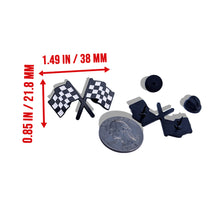 Load image into Gallery viewer, Racing Flags Pin For Caps And Clothing Enamel Badge Checkers Speeding Flags