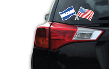 Load image into Gallery viewer, Honduras & USA Unity Flags Decal Car Window Vinyl Sticker Catracho USA Trucking