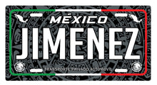 Load image into Gallery viewer, Jimenez Mexico Car Plate aluminum License Plate Mexican Mexico Jimenez Last Name
