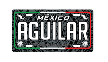 Load image into Gallery viewer, Aguilar Mexico Car Plate aluminum License Plate Mexican Mexico Aguilar Last Name