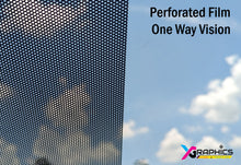 Load image into Gallery viewer, Tacos PERFORATED Window Graphic Decal Sticker Perforated Vinyl Mexican Food