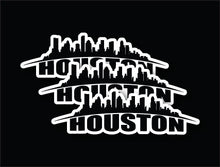 Load image into Gallery viewer, Houston Skyline Decal Car Window Laptop Vinyl Sticker Htowm Adhesive Trokas sticker