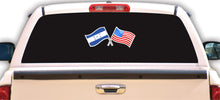 Load image into Gallery viewer, Honduras & USA Unity Flags Decal Car Window Vinyl Sticker Catracho USA Trucking