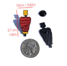 Load image into Gallery viewer, Trompo Meat Pin For Caps And Clothing Enamel Badge Brooches backpack Mexican food Embellishments Carne de Trompo Pin Grilled Skewers