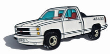 Load image into Gallery viewer, Pin White Truck For Caps Clothing Enamel Badge 1990 Pick Up Truck Pin Trucking pins 454SS