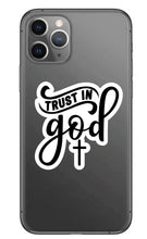 Load image into Gallery viewer, Trust in God Decal, Jesus, Christian Sticker, Faith Shirt, Vertical Cross, Cross, Faith Jesus Cross