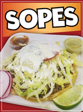 Load image into Gallery viewer, Sopes Decal Window Sticker Mexican Food Truck Concession Vinyl Restaurant #2