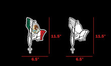 Load image into Gallery viewer, Praying Hands Decal Mexican Flag Car Window Laptop Mexican flag rosary Sticker