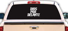 Load image into Gallery viewer, Dios por Delante Decal Car Window Vinyl Sticker Mexican Flag Trucking Sticker