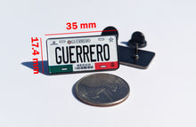 Load image into Gallery viewer, Guerrero Car Plate Pin For Caps And Clothing Enamel Badge Pin GRO Original Mexico plate Pin Mexican Pin Guerrero Pin