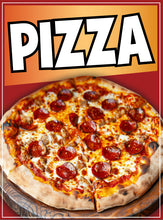 Load image into Gallery viewer, Pizza Sign Decal Window Sticker Truck Concession Vinyl Restaurant Pepperoni Pizza Sign
