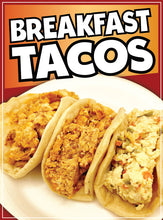 Load image into Gallery viewer, Breakfast Tacos Decal Window Sticker Mexican Food Truck Concession Vinyl Restaurant #2