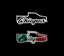 Load image into Gallery viewer, Chiapas Decal Troka Silhouette letters Decal Car Window Laptop Map Vinyl Sticker Mexico CHIS Mx Estado Trokas decal