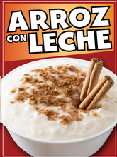 Load image into Gallery viewer, Arroz con Leche Decal Window Sticker Truck Concession Vinyl Restaurant Arroz con Leche Sign