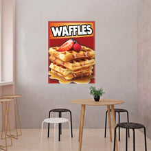 Load image into Gallery viewer, Waffles Decal Window Sticker Food Truck Concession Vinyl Restaurant Sign Waffles Wall Sticker