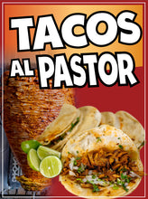Load image into Gallery viewer, Tacos al Pastor Decal Window Sticker Mexican Food Truck Concession Vinyl Restaurant