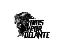 Load image into Gallery viewer, Dios por Delante Decal Car Window Vinyl Sticker Mexican Flag Trucking Sticker Jesus Face Decal #2
