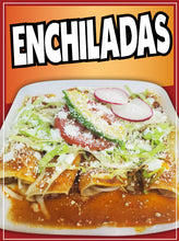 Load image into Gallery viewer, Enchiladas Decal Window Sticker Mexican Food Truck Concession Vinyl Restaurant #2