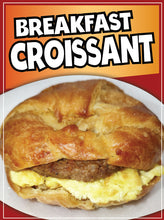 Load image into Gallery viewer, Breakfast Croissant Decal Window Sticker Mexican Food Truck Concession Vinyl Restauran