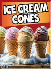 Load image into Gallery viewer, Ice Cream Cones Decal Window Sticker Truck Concession Vinyl Restaurant Ice Cream Cones