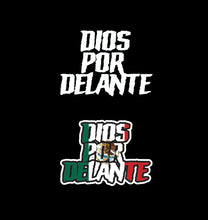 Load image into Gallery viewer, Dios por Delante Decal Car Window Vinyl Sticker Mexican Flag Trucking Sticker
