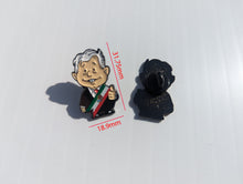 Load image into Gallery viewer, Pin AMLO Car Plate Pin For Caps And Clothing Enamel Badge Pin Andres Manuel Lopez Obrador Mexico