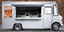 Load image into Gallery viewer, Pizza Sign Decal Window Sticker Truck Concession Vinyl Restaurant Pepperoni Pizza Sign