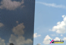 Load image into Gallery viewer, Barbacoa de Res PERFORATED Window Graphic Decal Sticker Perforated Vinyl Mexican Food