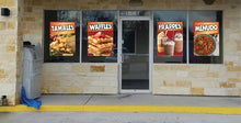 Load image into Gallery viewer, Waffles Decal Window Sticker Food Truck Concession Vinyl Restaurant Sign Waffles Wall Sticker
