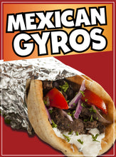 Load image into Gallery viewer, Mexican Gyros Decal Window Sticker Truck Concession Vinyl Restaurant Mexican Gyros Sign