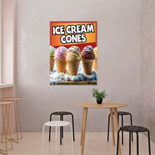 Load image into Gallery viewer, Ice Cream Cones Decal Window Sticker Truck Concession Vinyl Restaurant Ice Cream Cones