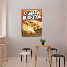 Load image into Gallery viewer, Breakfast Burritos Decal Window Sticker Mexican Food Truck Concession Vinyl Restaurant