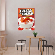 Load image into Gallery viewer, Fresas con Crema Sign Decal Window Sticker Truck Concession Vinyl Restaurant