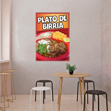 Load image into Gallery viewer, Plato de Birria Sticker Window Decal Food Truck Concession Vinyl Restaurant Wall poster Sticker Food Decal