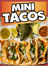 Load image into Gallery viewer, Mini Tacos Sticker Window Decal Truck Concession Vinyl Restaurant Wall poster Sticker Food Decal Mini TacosSigns