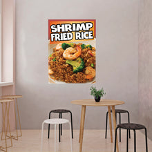 Load image into Gallery viewer, Shrimp Fried Rice Decal Window Sticker Food Truck Concession Vinyl Restaurant Sign Seafood Sign