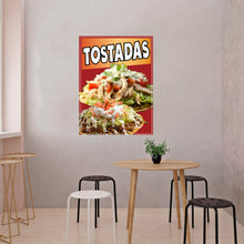 Load image into Gallery viewer, Tostadas Sticker Window Decal Truck Concession Vinyl Restaurant Wall poster Sticker Food Decal Sign