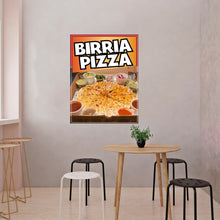 Load image into Gallery viewer, Birria Pizza Sign Decal Window Sticker Truck Concession Vinyl Restaurant Quesabirria sticker