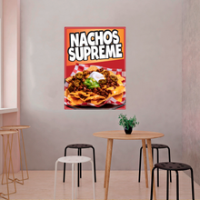 Load image into Gallery viewer, Nachos Supreme Decal Window Sticker Mexican Food Truck Concession Vinyl Restaurant Mexican Nachos with Fajiitas Image